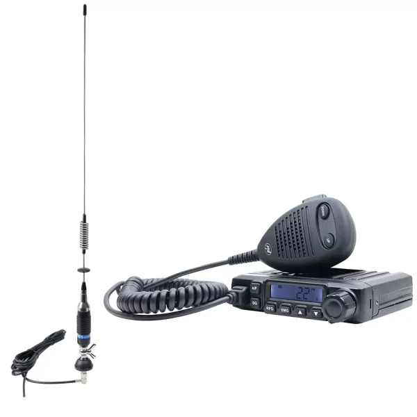 Kit Statie radio CB HP 6500 si Antena CB PNI S75 montura fixa