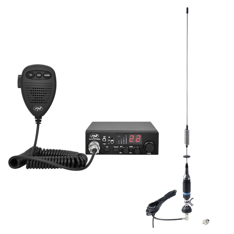 Kit Statie radio CB PNI Escort HP 8000L+Antena CB PNI S75 cu cablu si montura fixa dayov