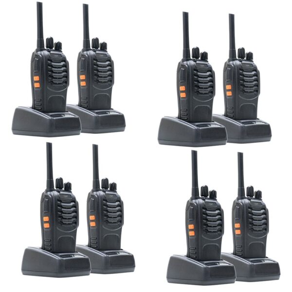 KIT 8 Statii radio portabila PMR R40 PRO,acumulatori si casti incluse