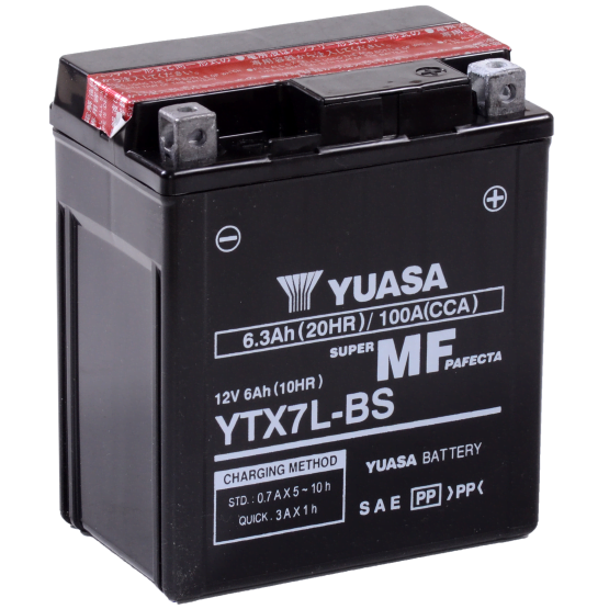 Baterie moto Yuasa AGM 12V 6Ah (YTX7L-BS)