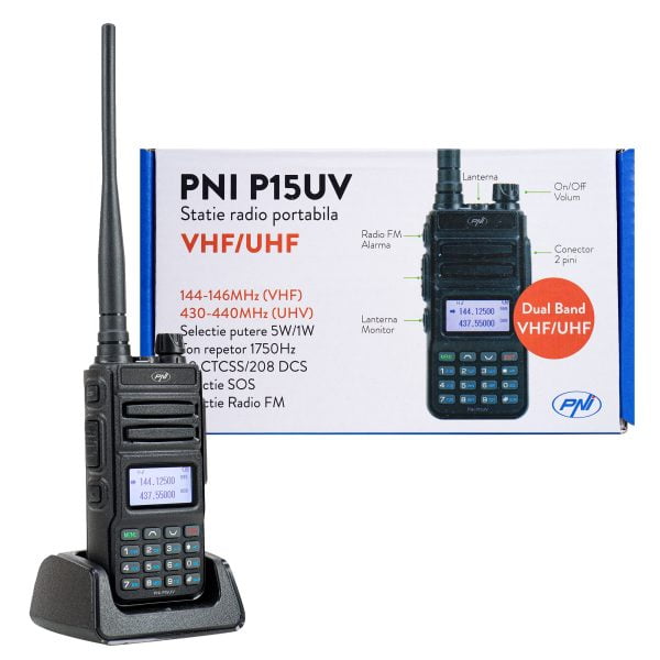 Statie radio portabila VHF/UHF PNI P15UV dayov