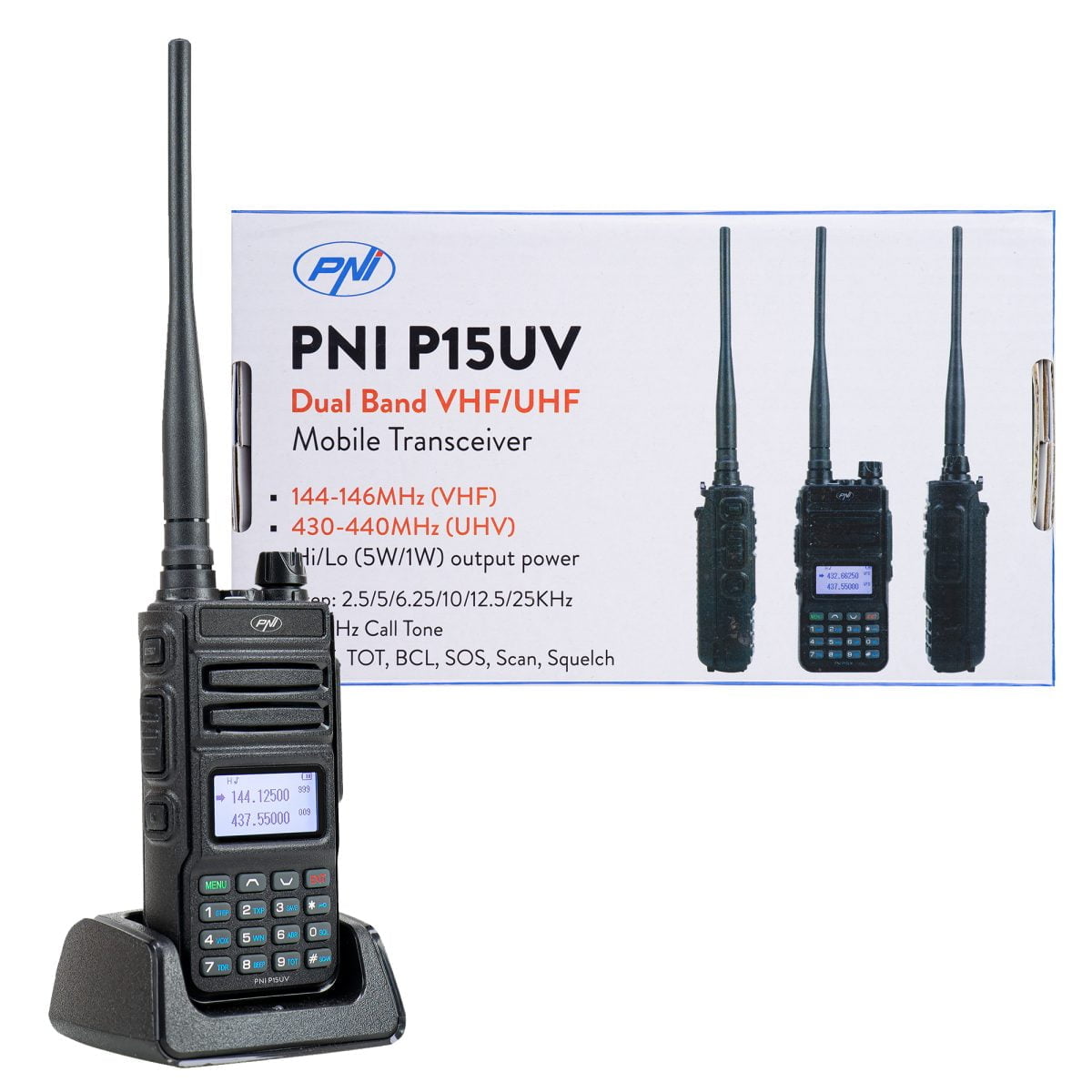 Statie radio portabila VHF/UHF PNI P15UV dayov