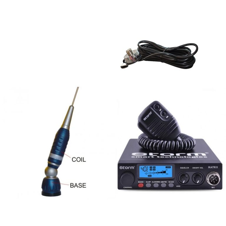 Kit Statie Auto Storm Matrix12/24v+Antena CB Avanti Via+cablu cu suport de portbagaj