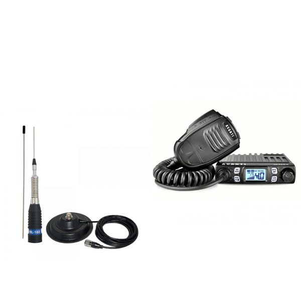 Kit statie radio Avanti Micro II+Antena CB PNI ML 160 cu magnet