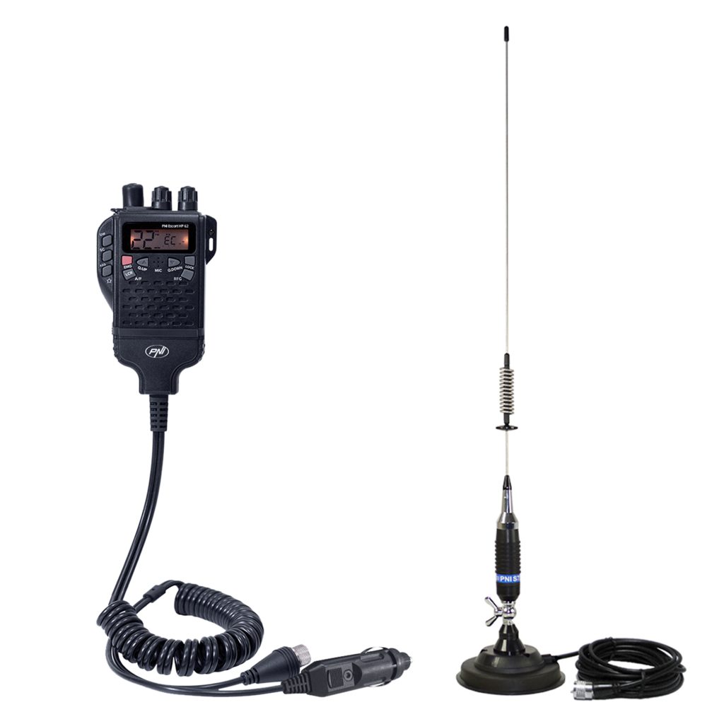 Kit Statie radio CB HP 62 si Antena PNI S75 cu magnet inclus