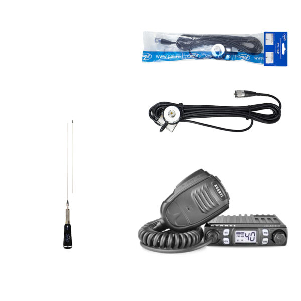 Kit statie radio CB Avanti Micro2+Antena Led2000+suport T941