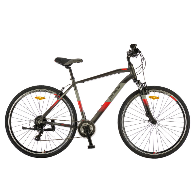 Bicicleta Trekking Polar Forester Comp - 28 inch, M-L, Gri-Rosu