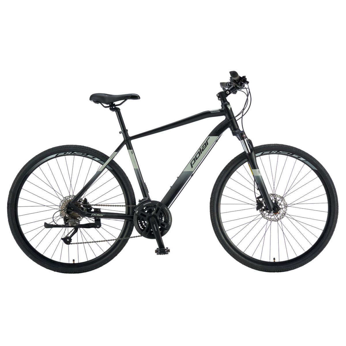 Bicicleta Trekking Polar Forester Pro 28 Inch L Negru Gri wzs2 eb