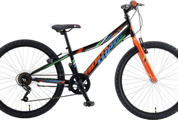 Bicicleta Copii Booster 2023 Turbo - 24 Inch, Negru-Portocaliu