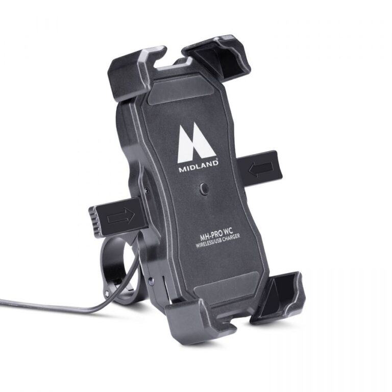 Suport de telefon cu încărcător wireless midland pentru motociclete