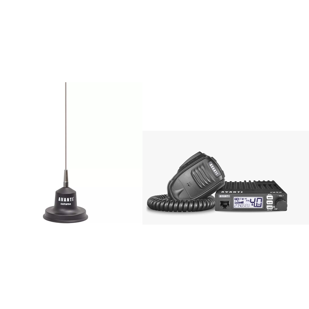 Kit statie auto cb avanti vero+antena cb avanti carera