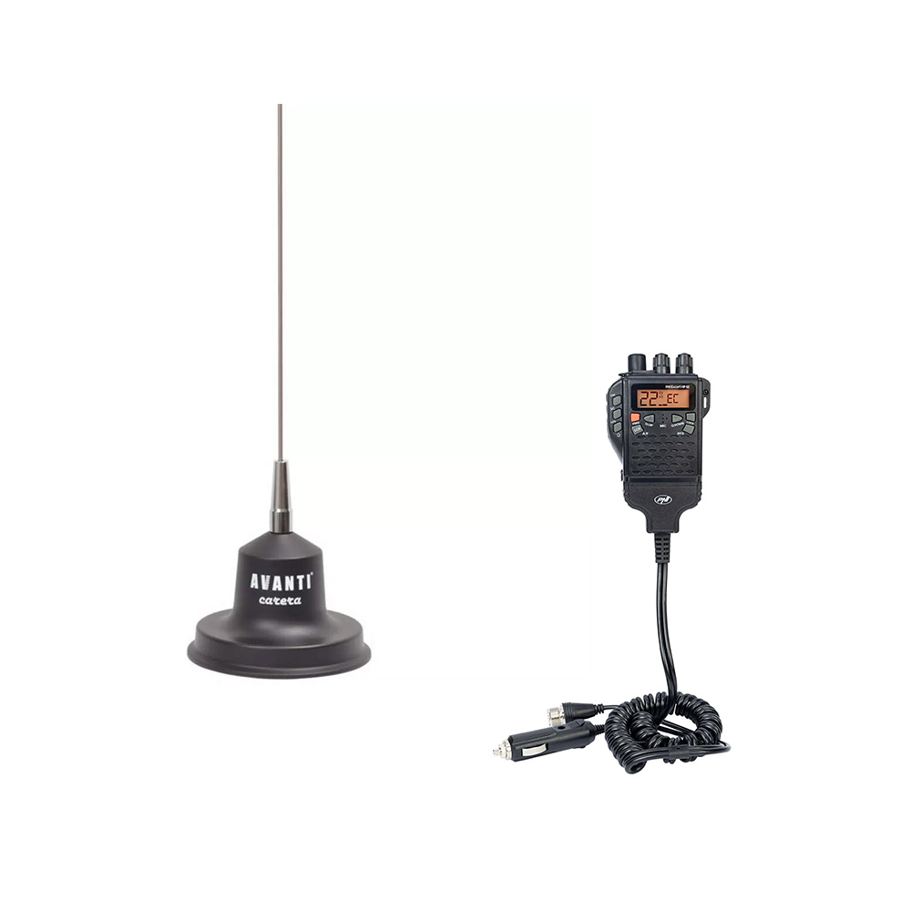 Kit statie radio cb hp62+antena cb avanti carera